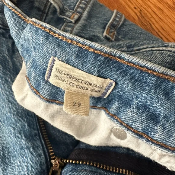 Madewell The Perfect Vintage Wide-Leg Crop Jean Size 29 - Picture 10 of 10